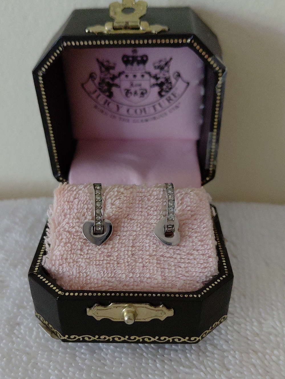 Juicy Couture Heart Huggie Earrings